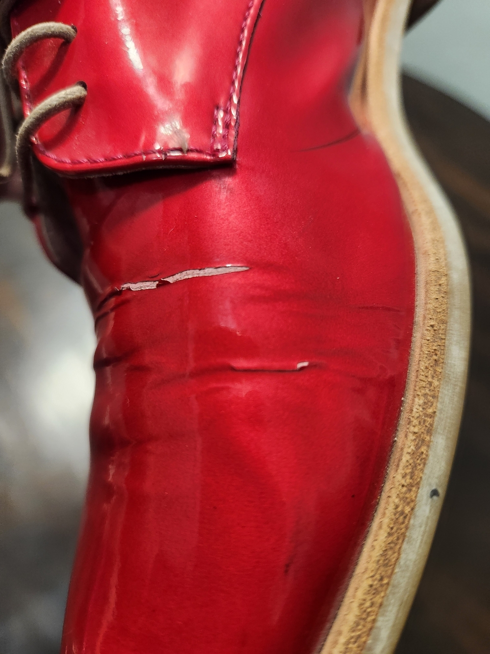 AGL Attilio Giusti Leombruni Red Patent Leather Oxfords Shoes Women's Size 8.5 - Picture 13 of 16